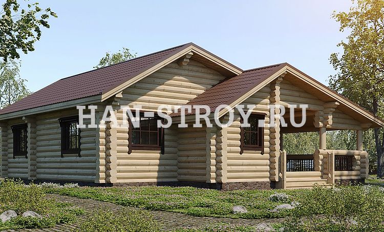 Проект дома из бруса 100 м² в Красноярске