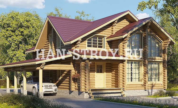 Проект дома из бруса 230 м² в Красноярске